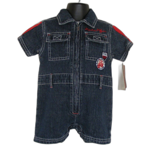 Other - new! RADIO FLYER Denim Jumpsuit/Short-alls 6-9mo, short sleeves